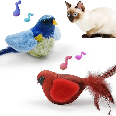 Interactive Feather Cat Toy with Bell